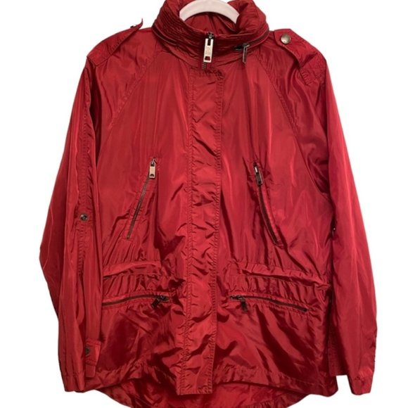 Burberry Jackets & Blazers - Burberry Brit Red Raincoat / Windbreaker